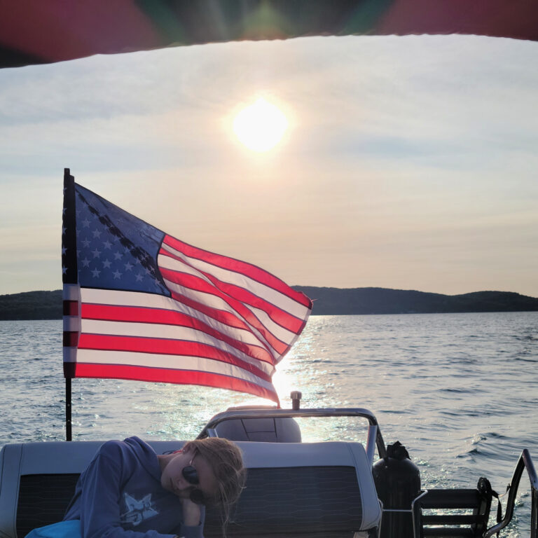 American flag lillipad marine