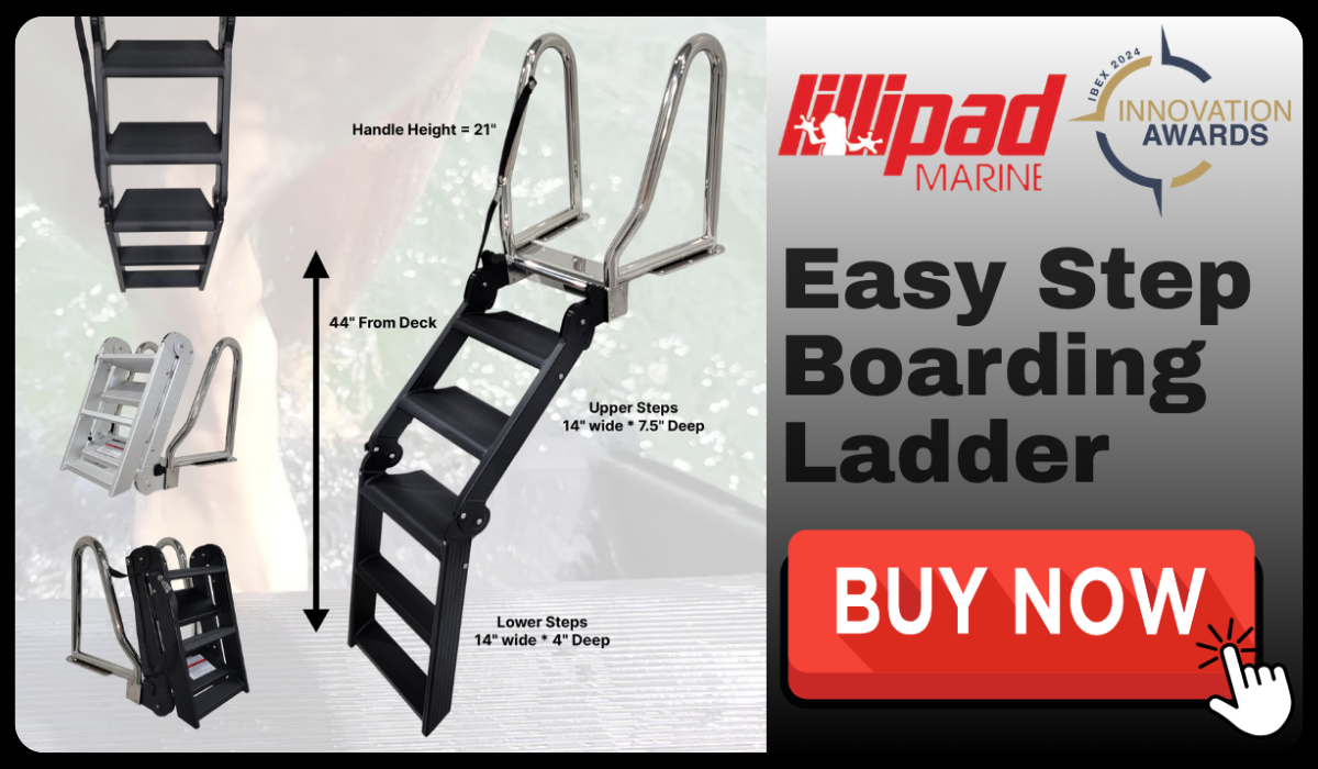 Shop pontoon boat ladder from LilliPad Marine